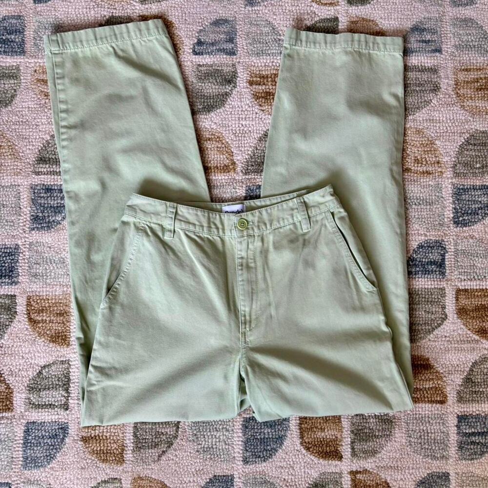 Sun-deh Aritzia Mint Green Organic Cotton Straight-Leg Pants Size 4